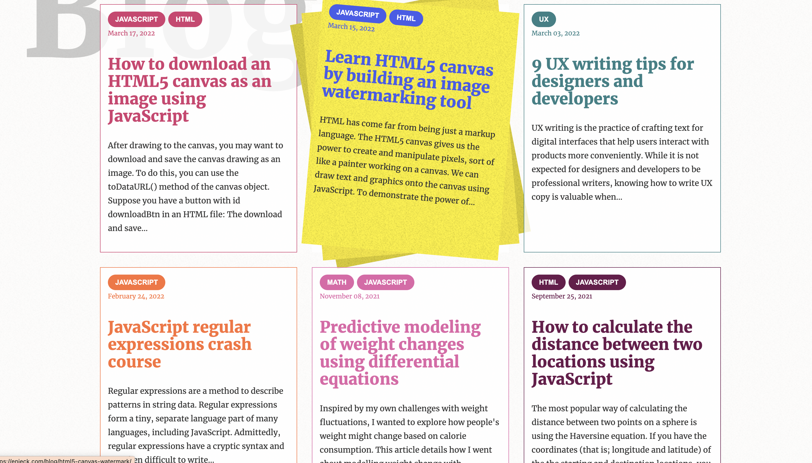 Personal Website preview